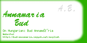 annamaria bud business card